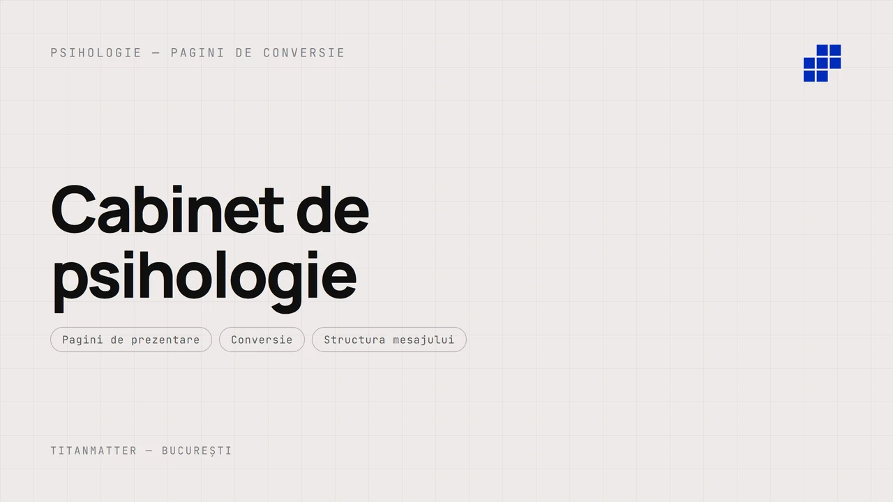 Cabinet de psihologie — TITANMATTER case study