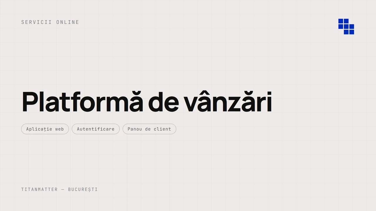 Platformă de vânzări — TITANMATTER case study