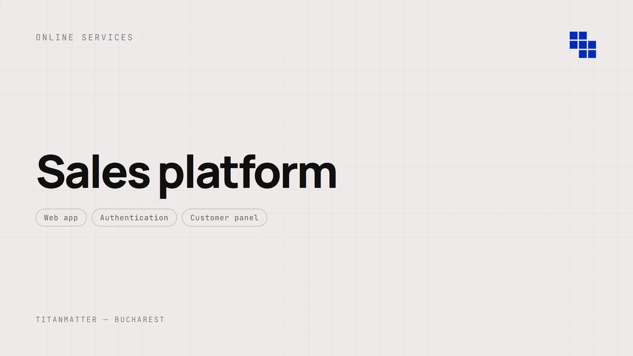 Preview of the Sales platform case study