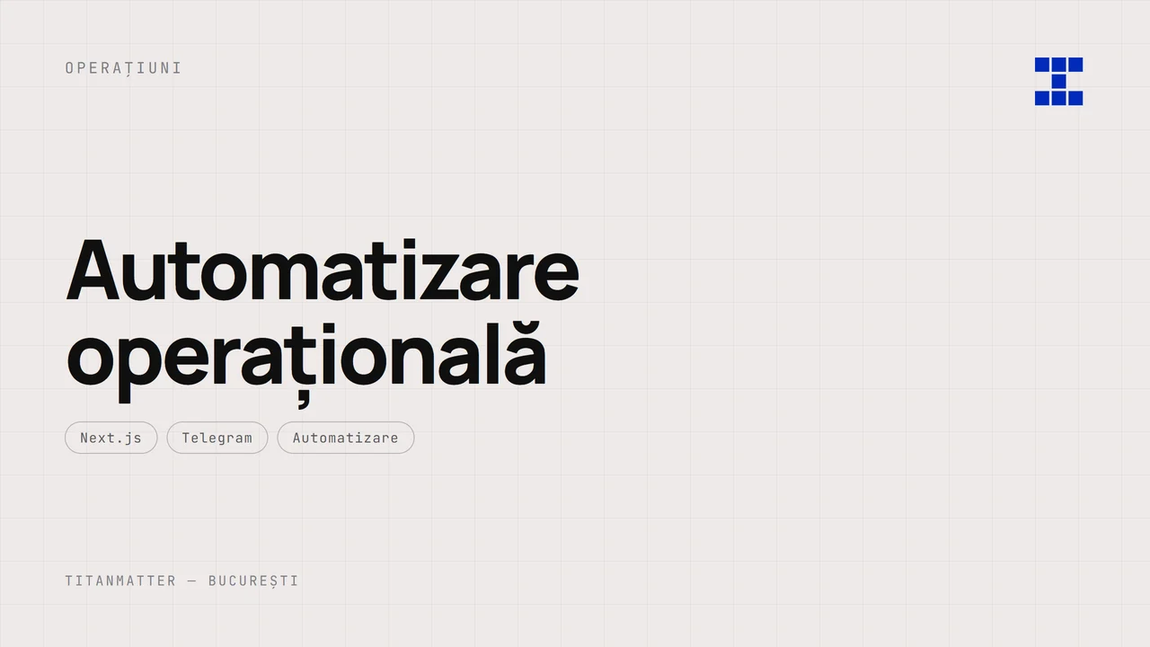 Automatizare de flux — TITANMATTER case study